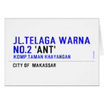jl.telaga warna no.2  Greeting/note cards