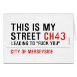 This is my  street  Greeting/note cards
