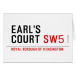 earl's court  Greeting/note cards