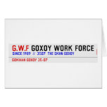 G.W.F  Greeting/note cards