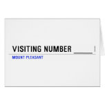 Visiting Number ____  Greeting/note cards