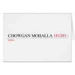 Chowgan mohalla  Greeting/note cards