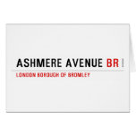 ASHMERE AVENUE  Greeting/note cards