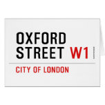 oxford street  Greeting/note cards