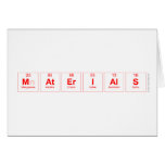 Materials  Greeting/note cards