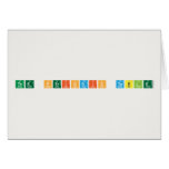 the periodic table  Greeting/note cards