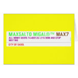 MAXSALTO MIGAL®™  Greeting/note cards