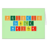 Periodic
 Table
 Writer  Greeting/note cards