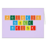 Periodic
 Table
 Writer  Greeting/note cards