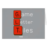 Game
 Letter
 Tiles  Greeting/note cards