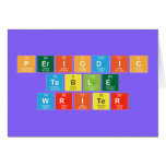 Periodic
 Table
 Writer  Greeting/note cards