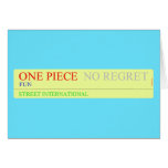 one piece  Greeting/note cards