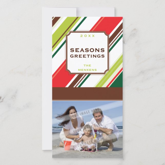 GREETING PHOTO CARD :: season striped P2 (Front)