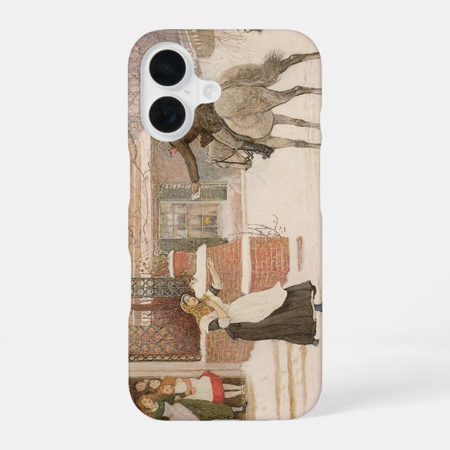 Greeting the Postman by Robert Walker Macbeth Iphone Case (Back)