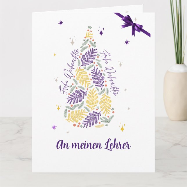 GREETING TO TEACHERS GERMAN CARD (Front)