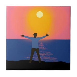 Greeting to the Sun  Ceramic Tile