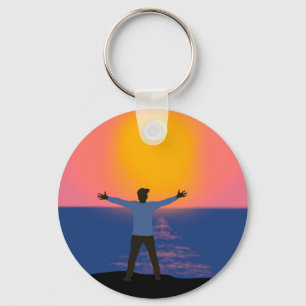 Greeting to the Sun  Keychain