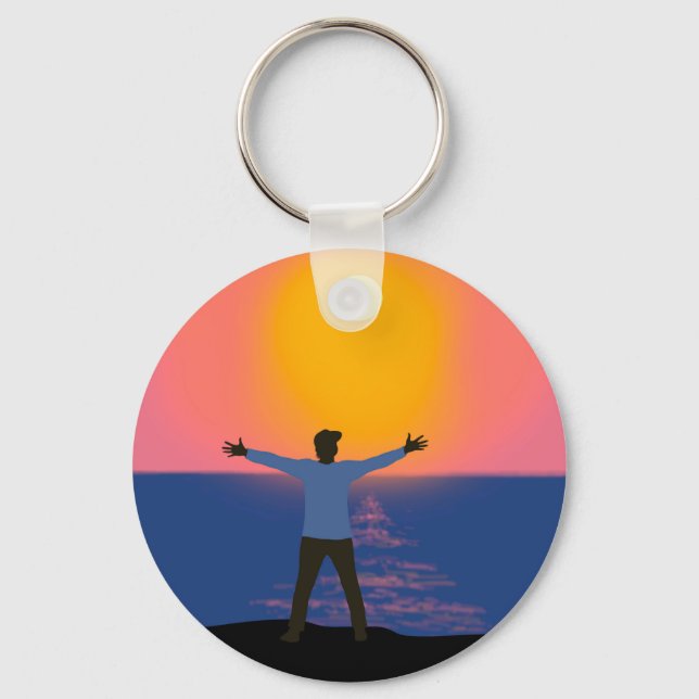Greeting to the Sun  Keychain (Front)