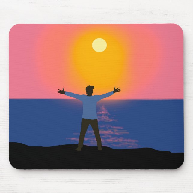 Greeting to the Sun   Mouse Pad (Front)