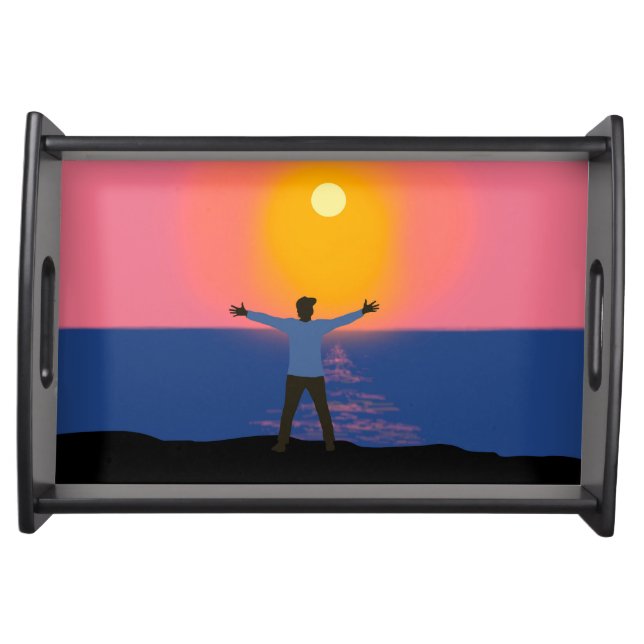 Greeting to the Sun   Serving Tray (Front)