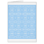 Greeting white with Blue aztecs Card