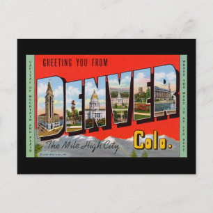 Greeting You from Denver Colordao Postcard