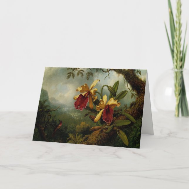 Greetingcard With Martin Johnson Heade Painting Card (Front)