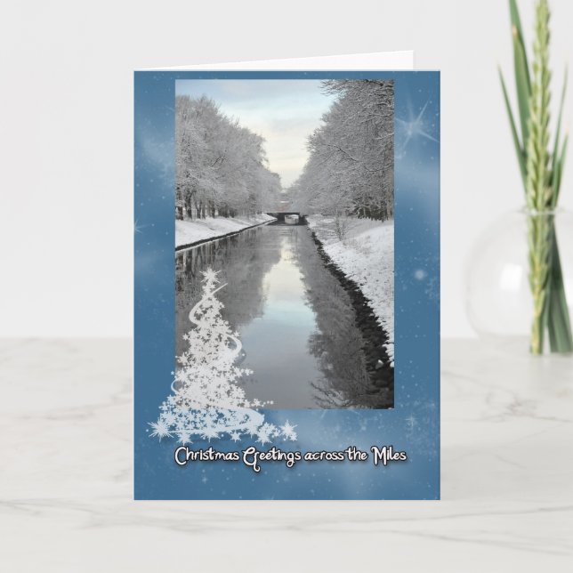 Greetings across the Miles Holiday Card (Front)