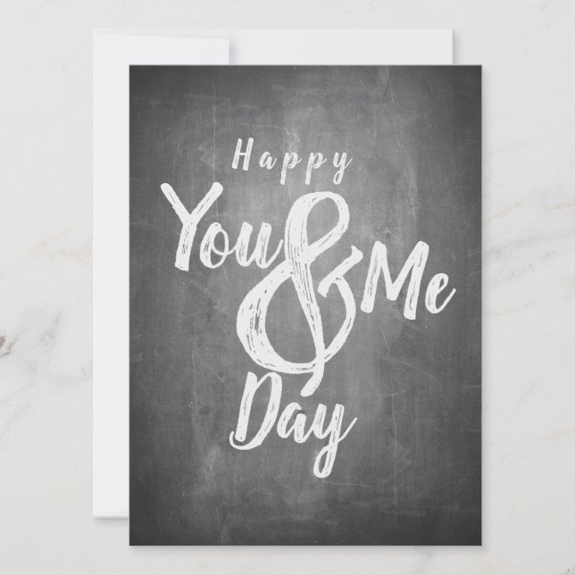 Greetings anniversary in chalkboard look (Front)