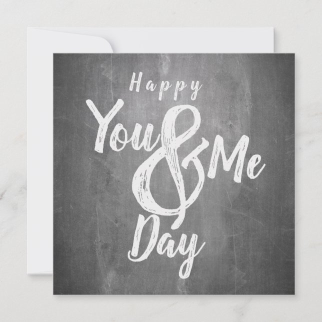 Greetings anniversary in chalkboard look (Front)