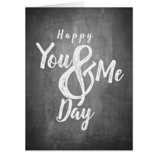 Greetings anniversary in chalkboard look card