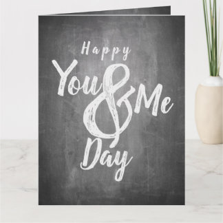 Greetings anniversary in chalkboard look card