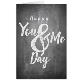 Greetings anniversary in chalkboard look card