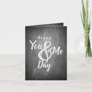 Greetings anniversary in chalkboard look card
