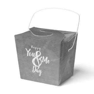 Greetings anniversary in chalkboard look favor box