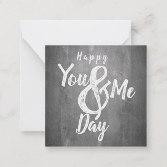 Greetings anniversary in chalkboard look note card