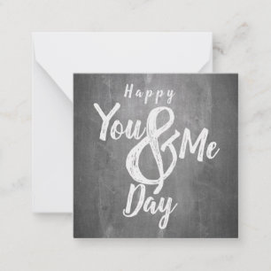 Greetings anniversary in chalkboard look note card