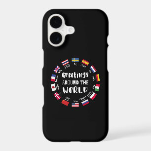 Greetings around the world - Hello in all language iPhone 17 Case