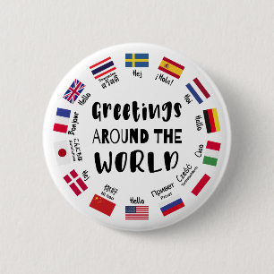 Greetings around the world, Hello in all languages Button