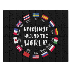 Greetings around the world, Hello in all languages Jigsaw Puzzle