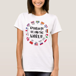 Greetings around the world, Hello in all languages T-Shirt