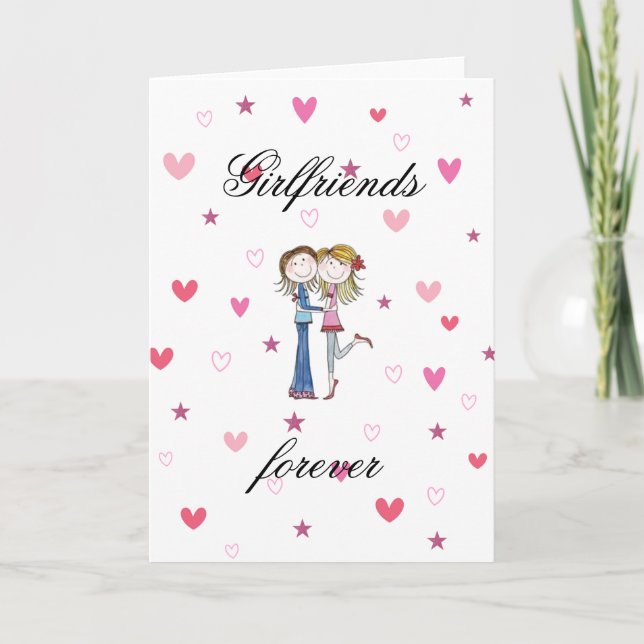 Greetings Card - Girlfriends forever (Front)