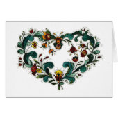 Greetings Card - Scandinavian Heart Design (Front Horizontal)