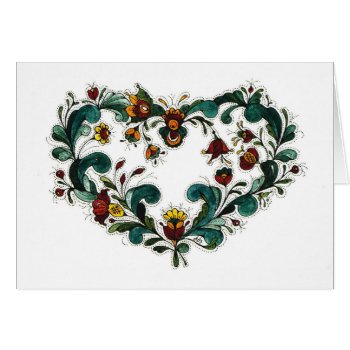Greetings Card - Scandinavian Heart Design by LifestyleNow at Zazzle