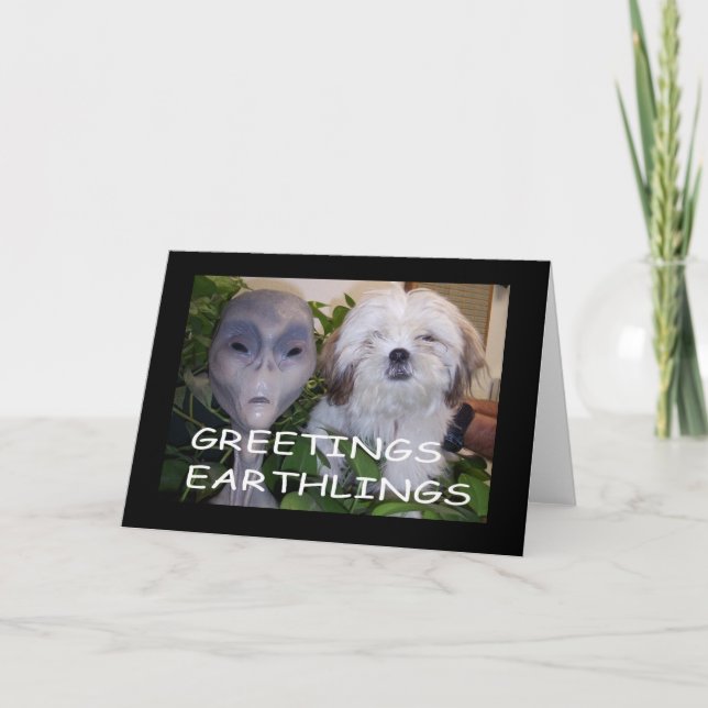 Greetings Earthlings Card (Front)