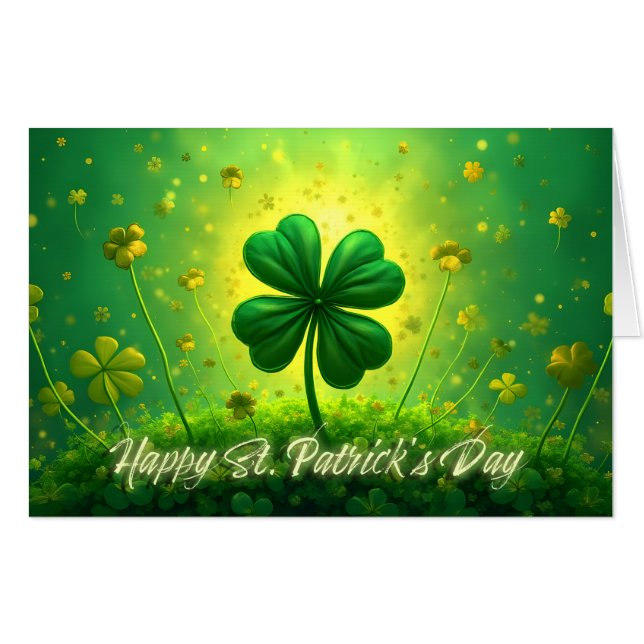Greetings for St. Patrick's Day Card (Front Horizontal)
