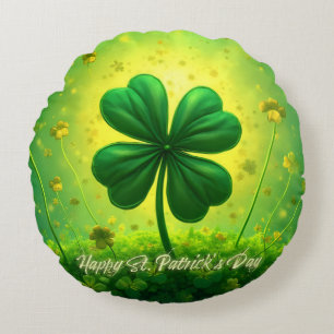 Greetings for St. Patrick's Day Round Pillow