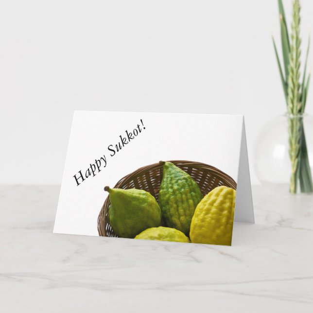 Greetings for Sukkot Card (Front)