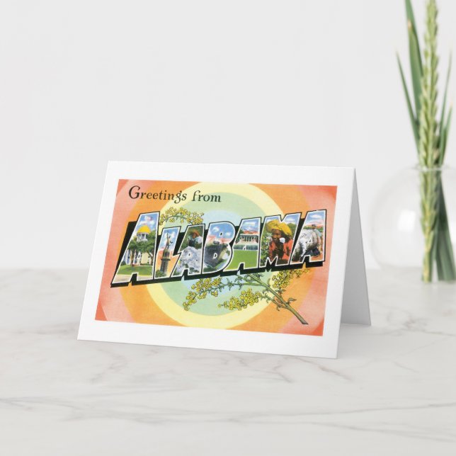 Greetings from Alabama Card (Front)
