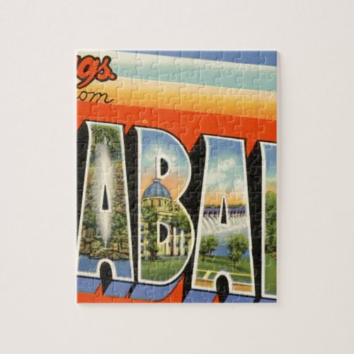 Greetings From Alabama Jigsaw Puzzle